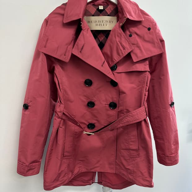 버버리 후드 하프 트렌치코트 자켓