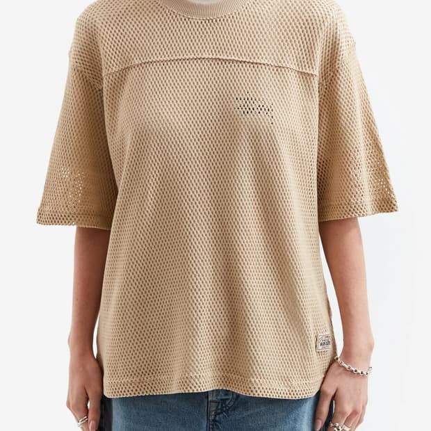 스투시 팀 코튼 메쉬 내추럴 M 사이즈