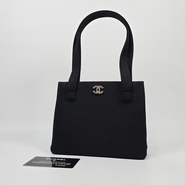 샤넬 라인스톤 CC 그로그랭 미니 핸들백