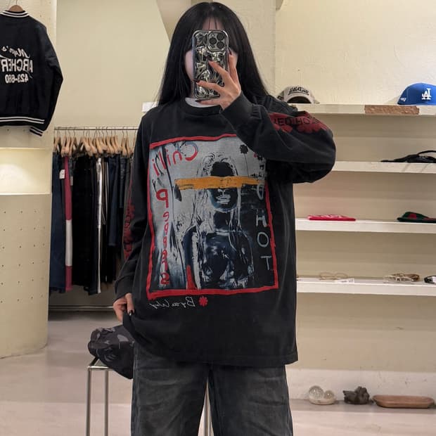 레드 핫 칠리 페퍼스 앨범 프린팅 롱슬리브 U1706