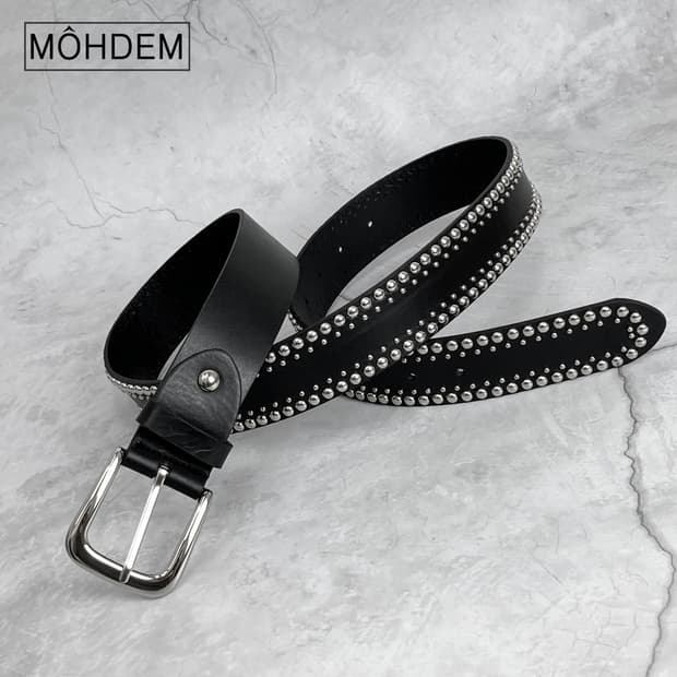 [Unisex]나노 스터드 웨스턴 찡 벨트