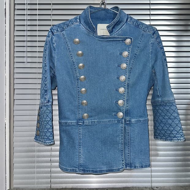 2010 아카이브 발망 데님 나폴레옹 버튼 자켓
