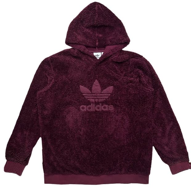 아디다스 와인 플리스 후드티 3XL