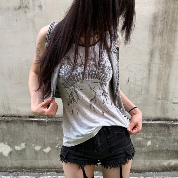 Arnaldo bassini Punk printing sleeveless