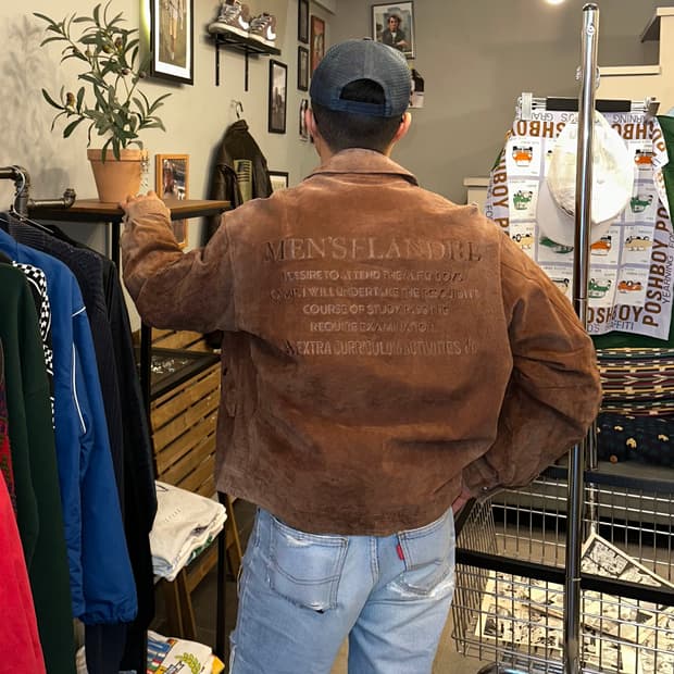 90’s Men’s Flandre pig-leather embroider