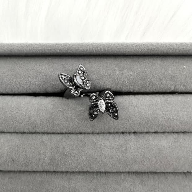 오리엔탈 고스펑크 해골 반지