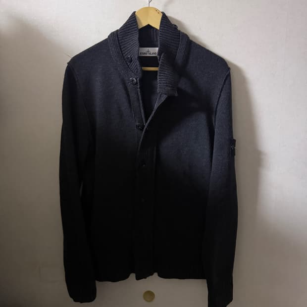 스톤아일랜드 두툼 울니트 집업 다크그레이 XL (남성 100정도)