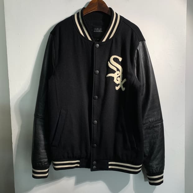 MLB 빈티지 울혼방 바시티 자켓 95