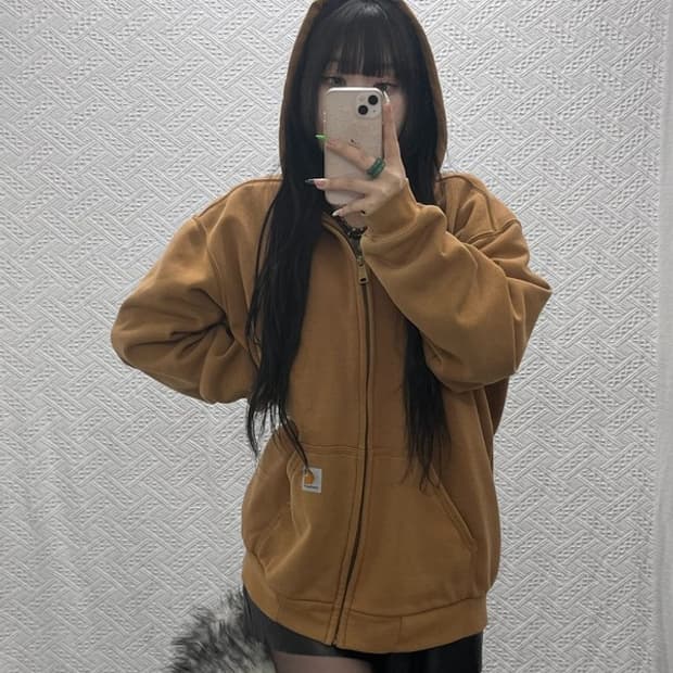칼하트 모던 캐주얼 빈티지 써멀 후드집업 L C09149