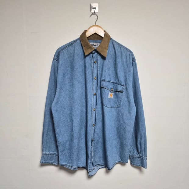 칼하트Carhartt 카라 배색 데님 셔츠 L사이즈 - S269