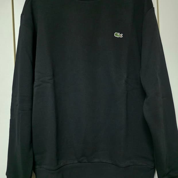 라코스테 블랙 맨투맨 티셔츠 m