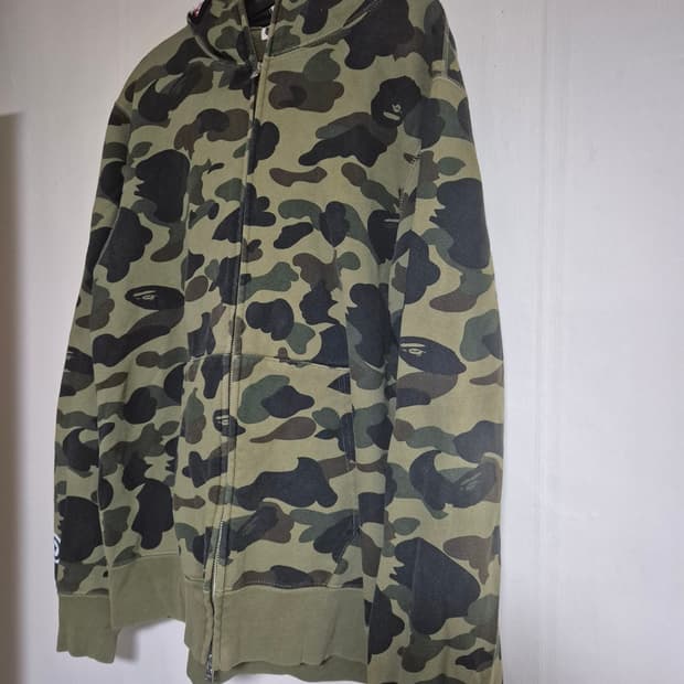 베이프 녹계 후드집업 xl