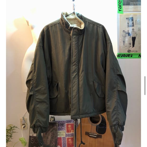 키이라 야상 겨울점퍼 빈티지야상 뽀글이 카키색 점퍼 무스탕 블루종