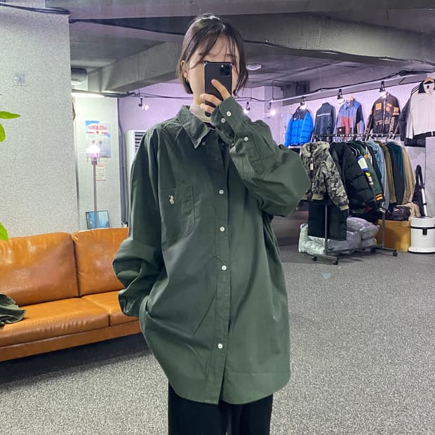 폴로 랄프로렌 클래식핏 그린 셔츠 B3673