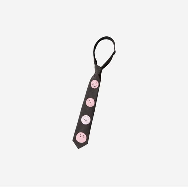(새제품)캐피탈 스마일 넥타이 핑크