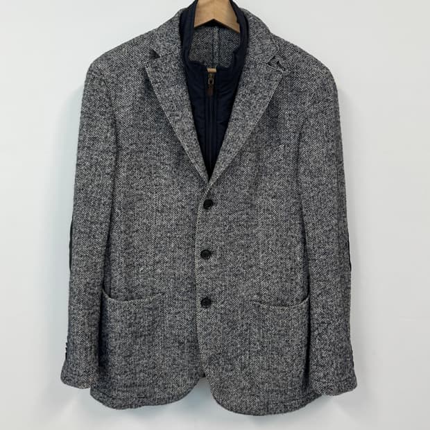 LUBIAM 루비암 그레이 헤링본 테일러드 블레이저 자켓 50