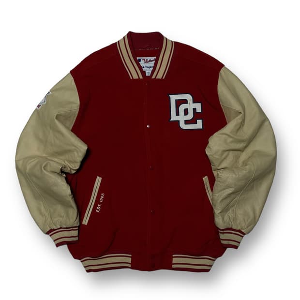 105 마제스틱 레드와인 바시티 자켓