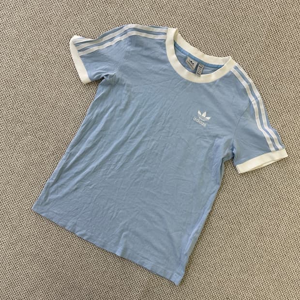 M 아디다스 오리지널 스트라이프 링거 티0424D