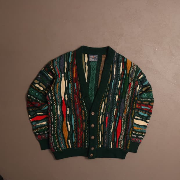 Geccu 케이블 패턴 니트 가디건 A1438