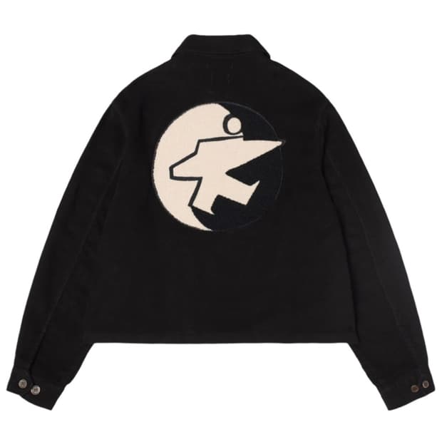 [XL] 스투시 x 아워레가시 블루종 자켓 블랙 몰스킨