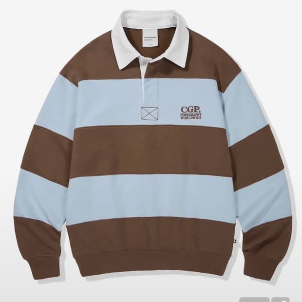 코드그라피 스트라이프 럭비 맨투맨 S