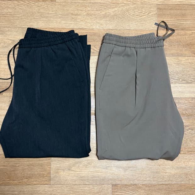 36in)일괄 무신사 와이드 이지 밴딩크롭 슬랙스