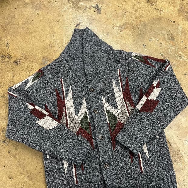[정품/L] 빈티지 나바호 숄카라 니트 가디건 b19