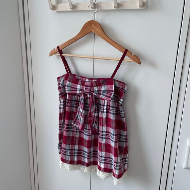 Olive de olive 올리브데올리브 로걀 리본 체크 뷔스티에