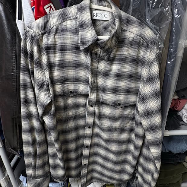 렉토 옴브레 체크셔츠 S