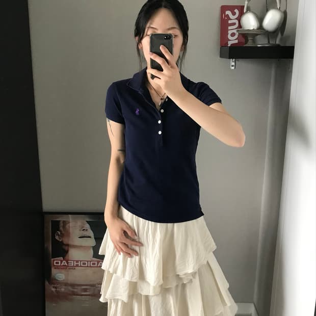 폴로 랄프로렌 포니로고 네이비 카라티