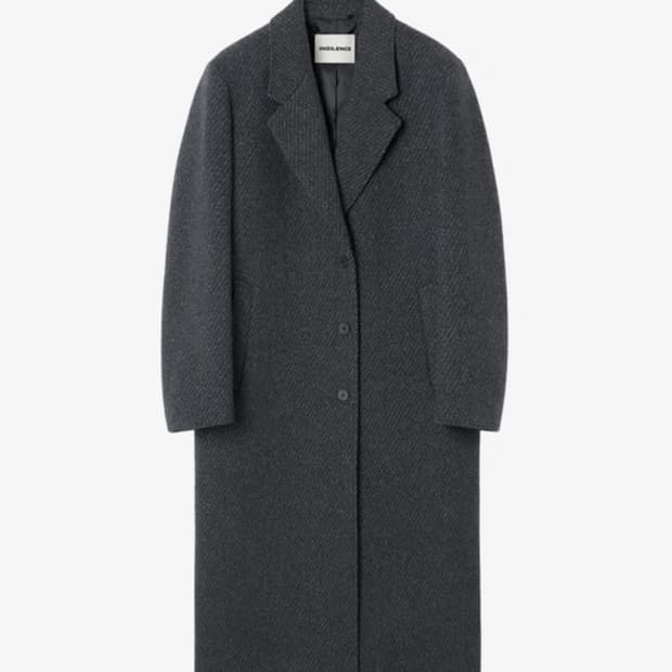 S) 인사일런스우먼 클래식 맥시 코트 차콜