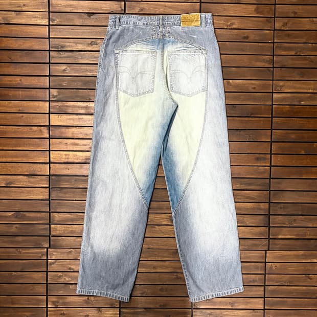 90s 마리떼 프랑소와 저버 스톤워싱 데님 팬츠 (34)