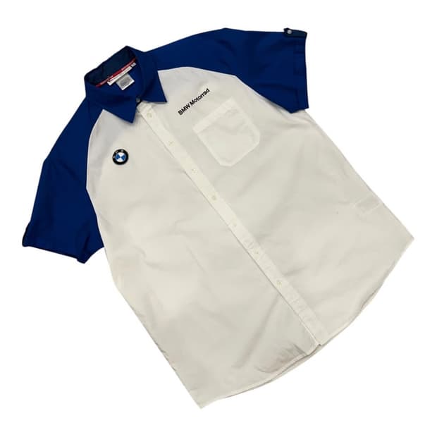 [L] BMW 비엠더블유 2014 나그랑 반팔 셔츠 블루 화이트