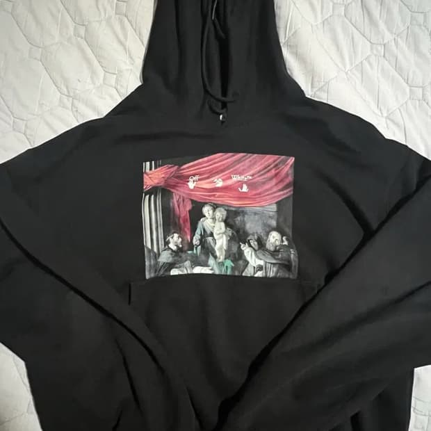 오프화이트 카라바조 후드티 XL