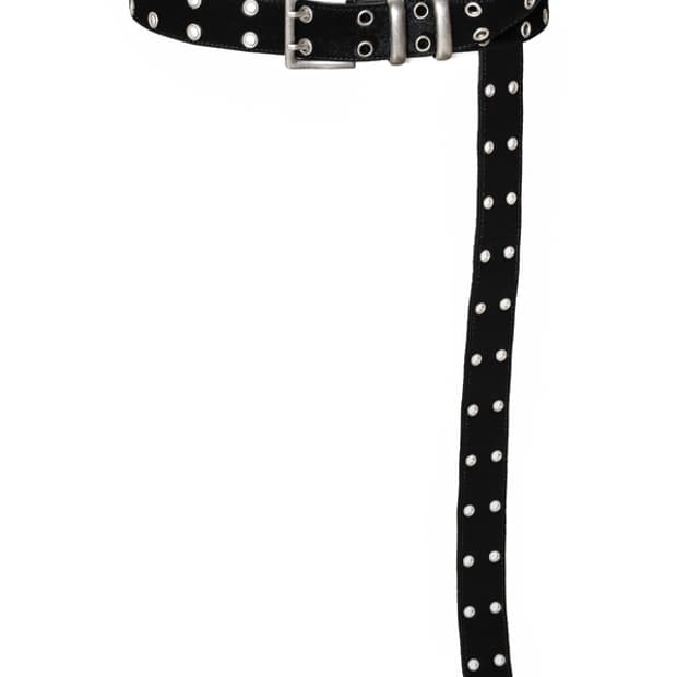 카미엔 x MJD DOUBLE HOLE BELT BLACK
