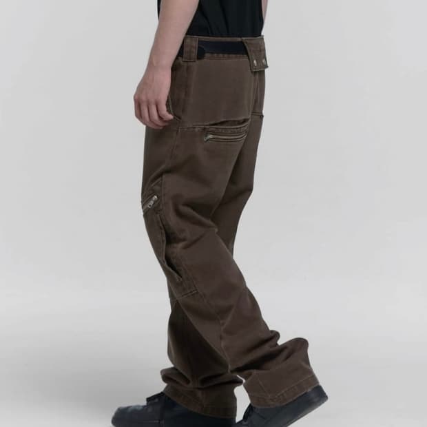 플라스틱프로덕트 리빌드 포켓 팬츠 브라운 S