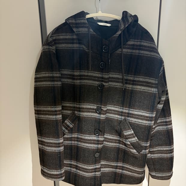 에프터먼데이 체크코트 점퍼