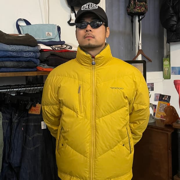 Rapido 빈티지 패딩 옐로우 105