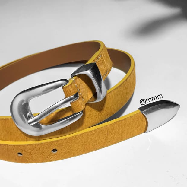 [리얼송치] 카우헤어 송치털 웨스턴 벨트🐂