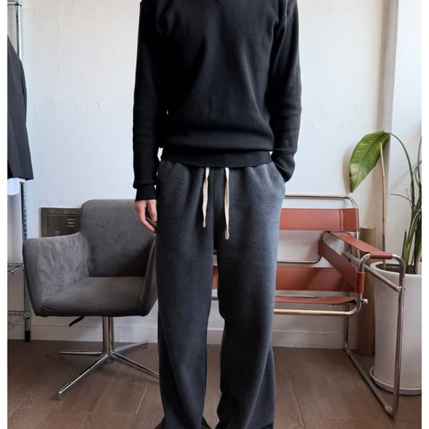 정가5 휴즈네스트신상 코지 웜 후리스 팬츠 차콜