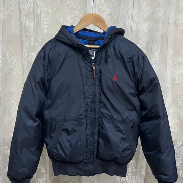 폴로 랄프로렌 덕다운 숏패딩 네이비 (S)