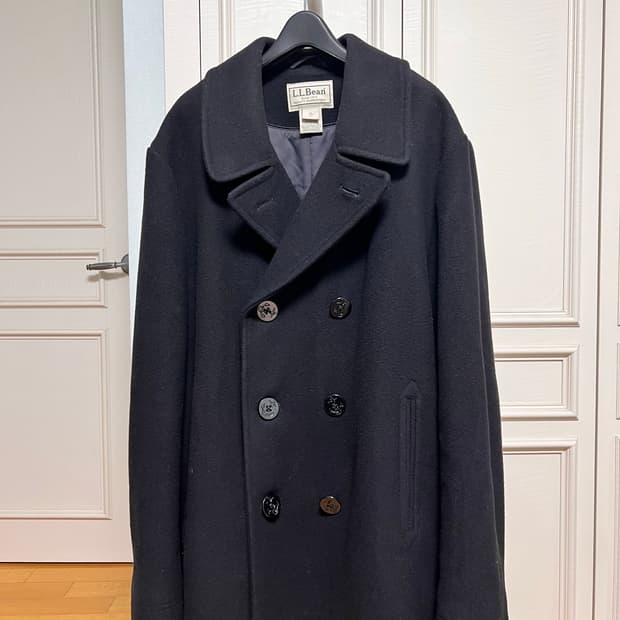 LL Bean Bellandi italy black Peacoat XL