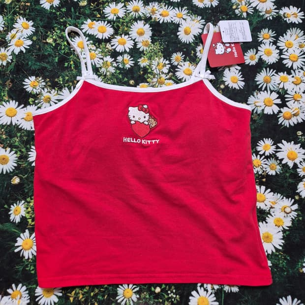 Hello kitty 헬로키티 캡 내장 나시 여성L 새상품