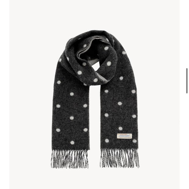 문달 캐시미어 도트 머플러