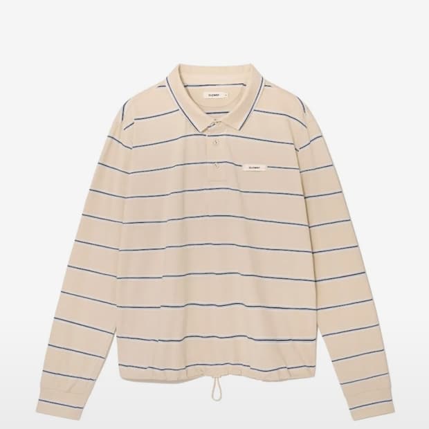 글로니 TERRY PK LONG SLEEVE (Cream, Black)