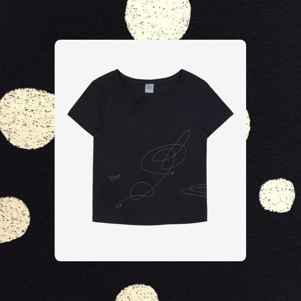 더콜디스트모먼트 TCM stitch side henry neck T 