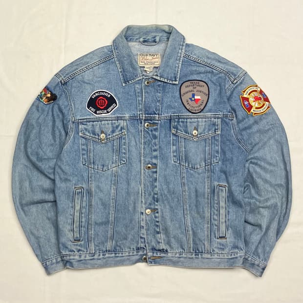 OLD NAVY 빈티지 패치 데님자켓