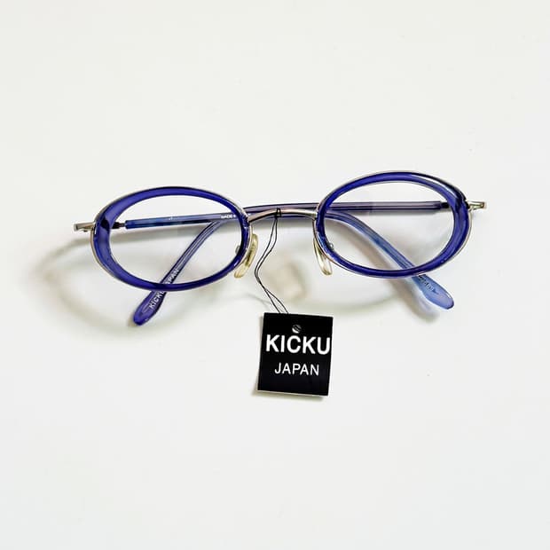 90s KICKU JAPAN 라운드 오벌 콤비네이션 빈티지 안경