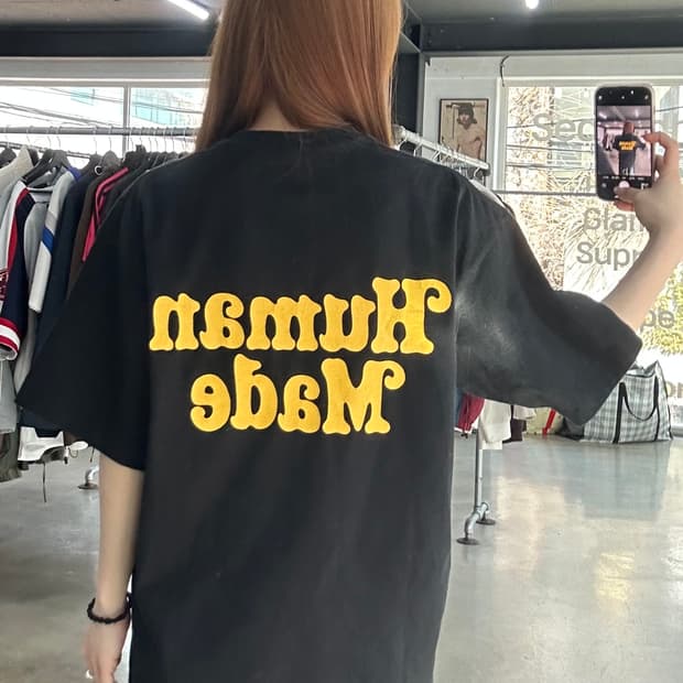 휴먼메이드 x 베르디 빅 백로고 반팔티