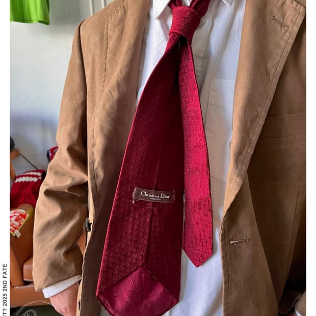 1980-90s Old DIOR Oblique Wide Neck-Tie